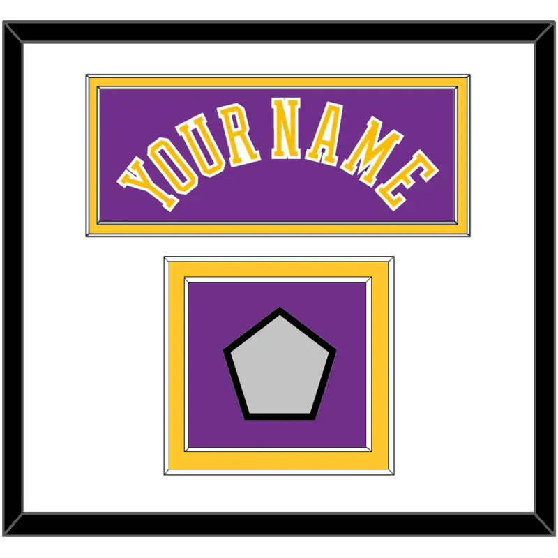 Los Angeles Name & Champions Patch - Road Purple (1978-1997) - Double Mat 1