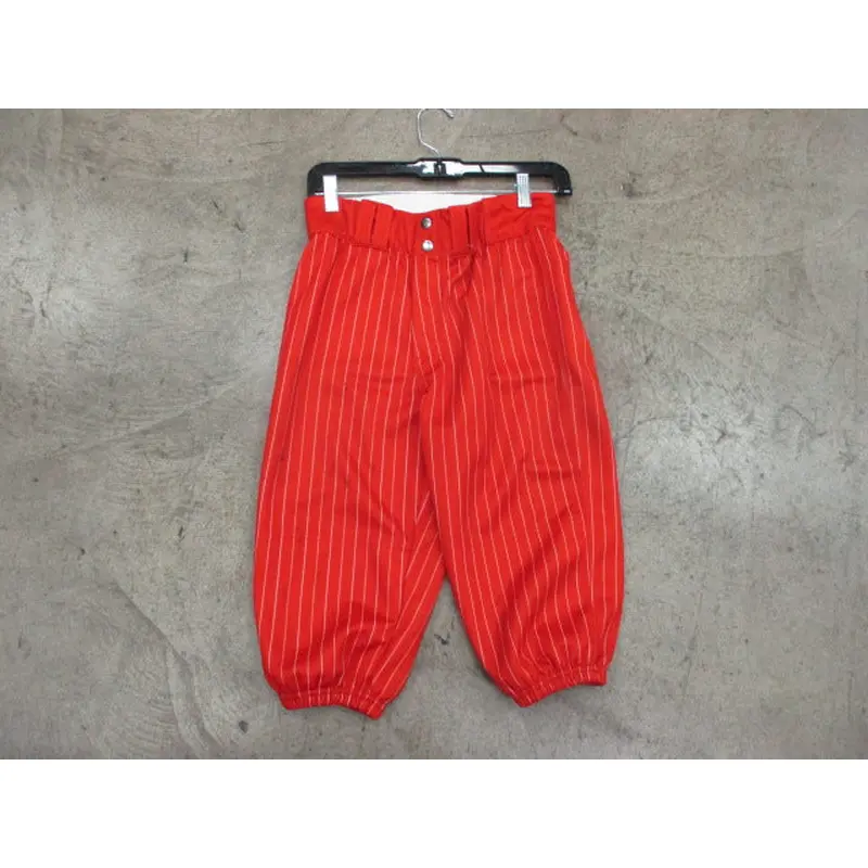 Custom Knicker Baseball Pants Red w/ White Stripes Size XS