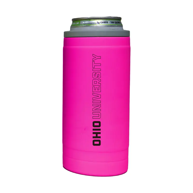 Ohio Bobcats 12oz Electric Stacked Soft Touch Slim Coolie