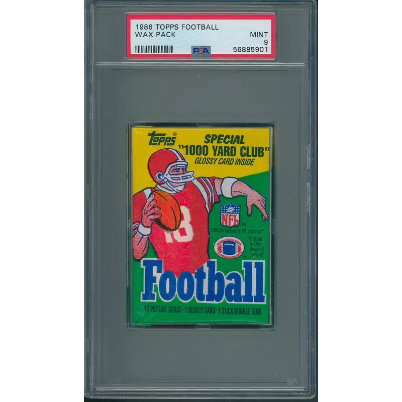 1986 Topps Football Unopened Wax Pack PSA 9