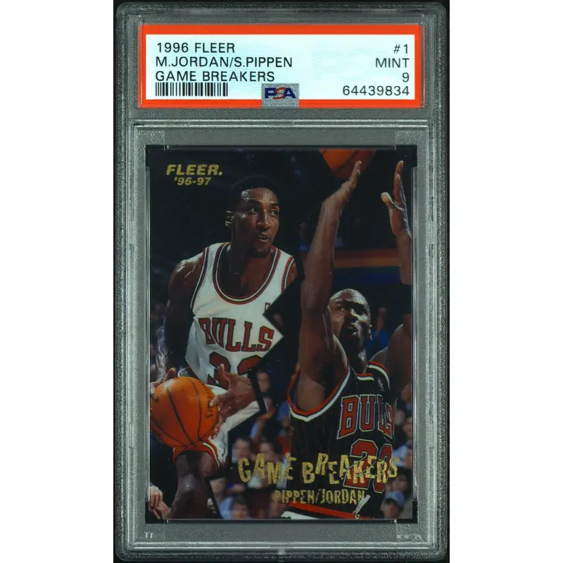 Michael Jordan/Scottie Pippen 1996 Fleer Game Breakers PSA 9 Mint