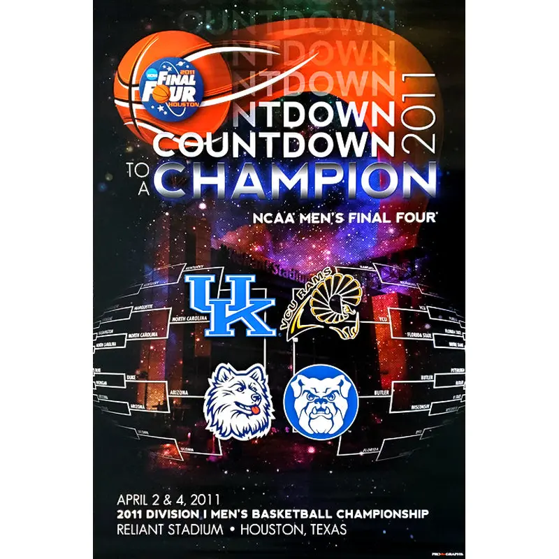 NCAA Men's Basketball Final Four 2011 Official Poster (4 Logos) - ProGraphs