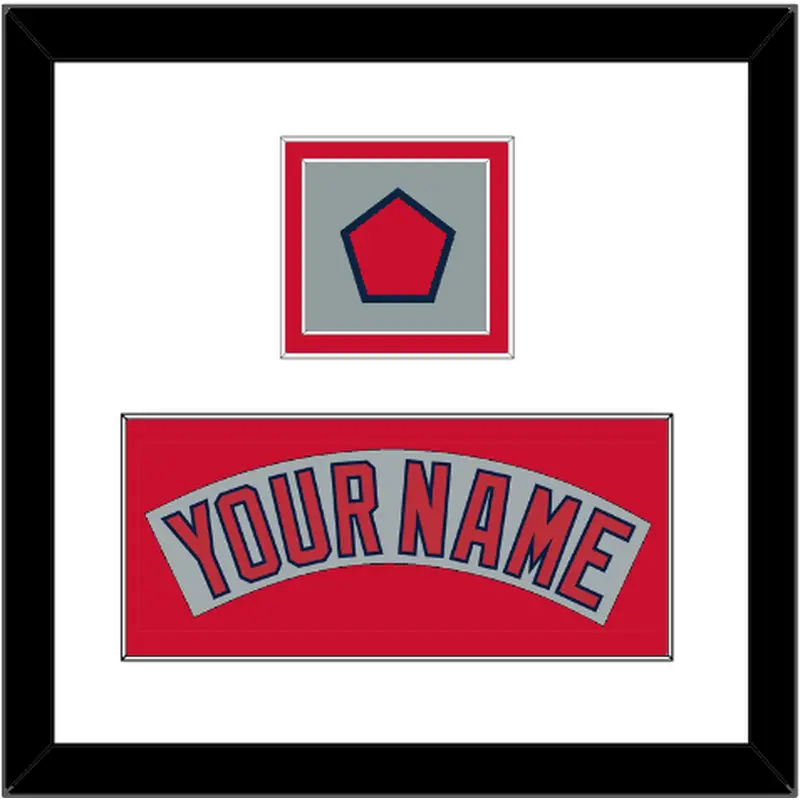 Boston Nameplate & Logo Patch - Road Gray (1992-2008) - Double Mat 1