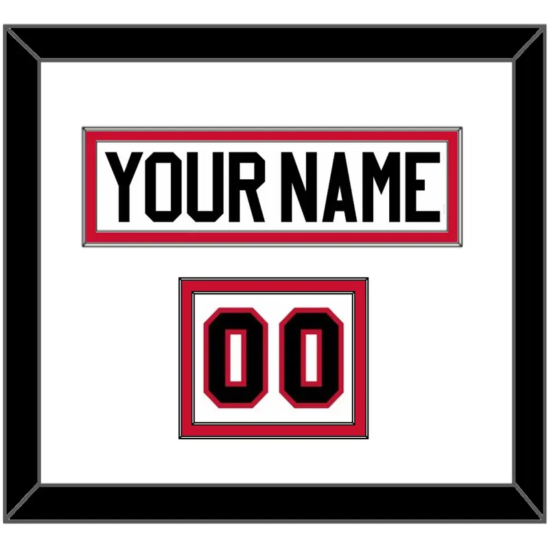 Chicago Nameplate & Number (Shoulder) - Road White (2007-2017) - Double Mat 1