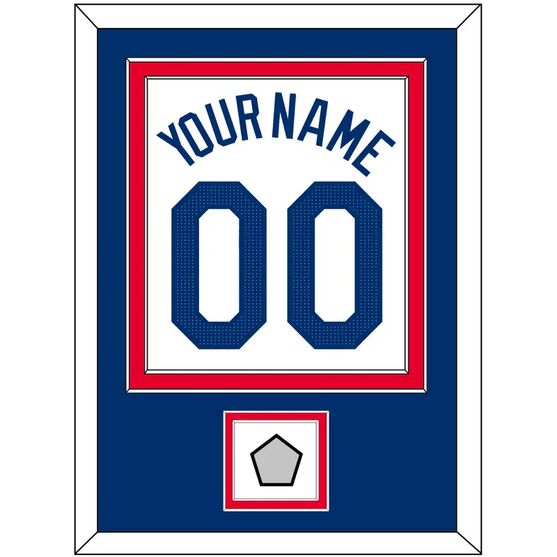 Los Angeles Name, Number & World Series Champions Patch - Home White - Double Mat 2