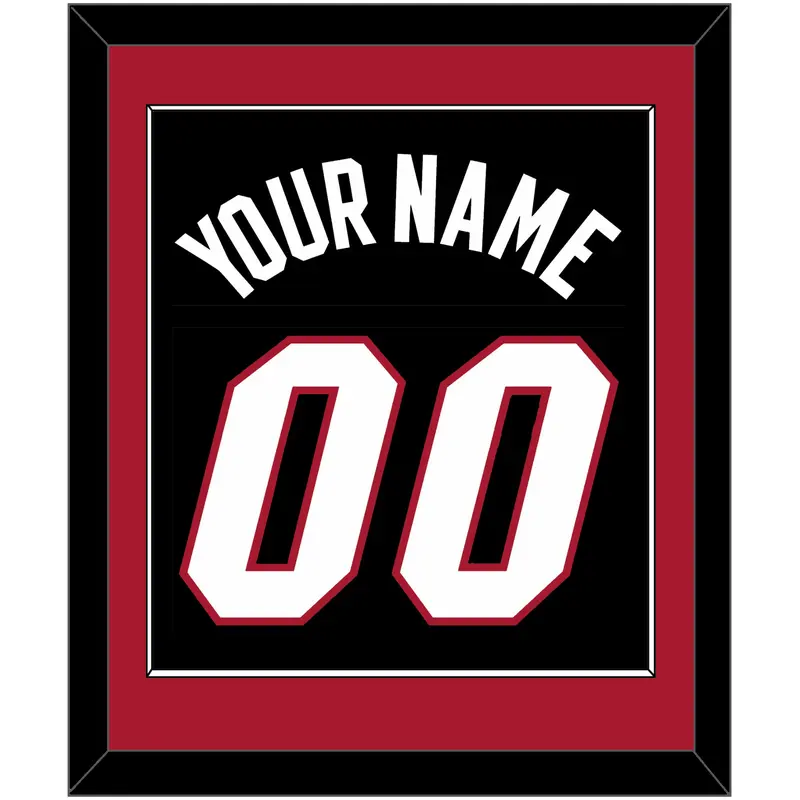 Miami Name & Number - Road Black (1999-2008) - Single Mat 2