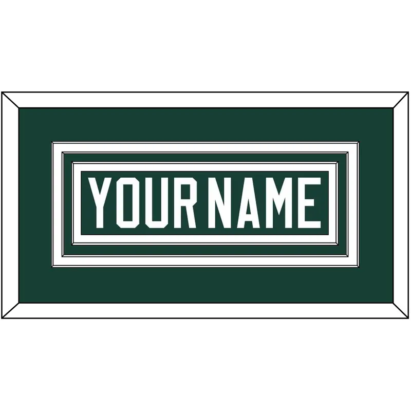 Michigan State Hockey Nameplate - Road Green (2017-2019) - Triple Mat 1