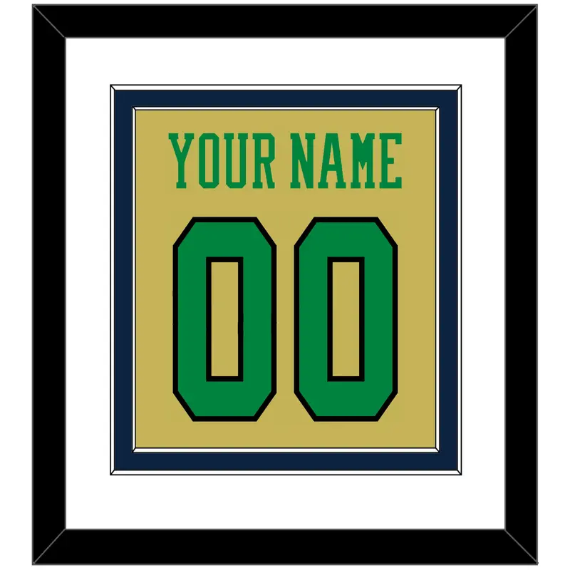 Notre Dame Basketball Name & Number - Alternate Gold (2014-2015) - Double Mat 1