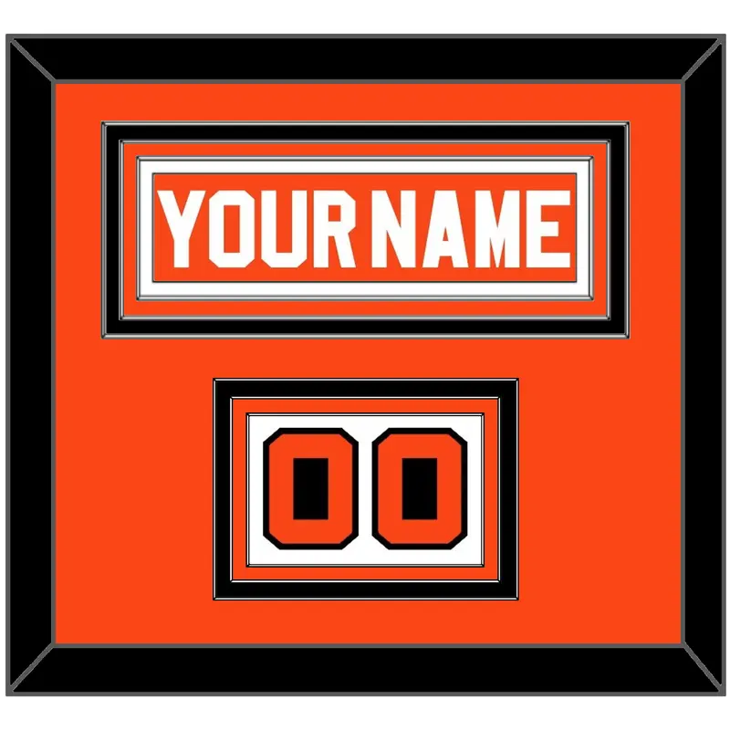 Philadelphia Nameplate & Number (Shoulder) - Road Orange (1977-1983) - Triple Mat 4