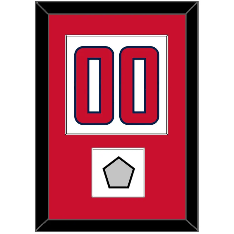 Washington Number (Back) & Stanley Cup Finals Patch - Road White - Single Mat 1