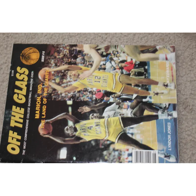 1986 Off the Glass Basketbll Magazine, Lyndon Jones & Jay Edwards Marion H.S.