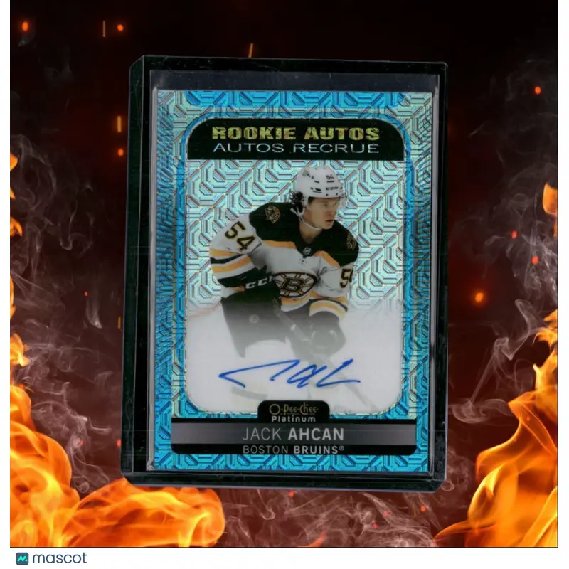 2021-22 O-Pee-Chee Platinum Jack Ahcan Blue Traxx Rookie Auto #R-JA