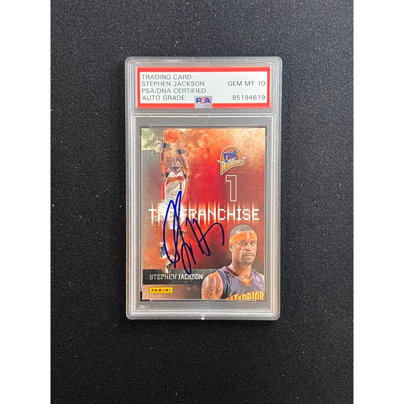 2009 Panini Franchise #17 Stephen Jackson Signed Card AUTO 10 PSA Slabbed Warriors
