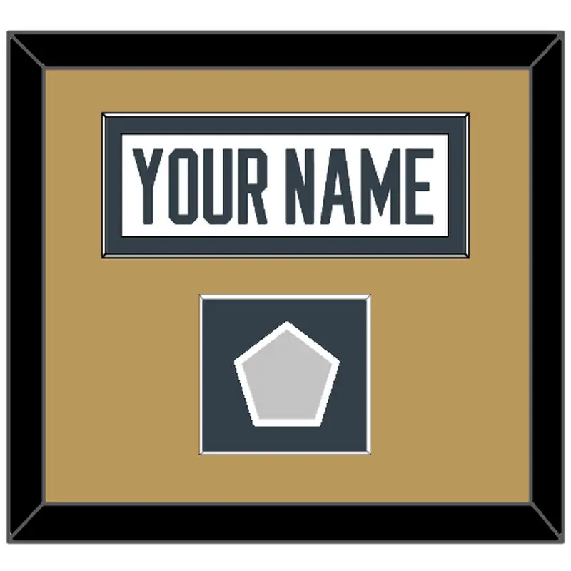 Vegas Nameplate & 2023 Stanley Cup Champions Patch - Road White - Single Mat 3