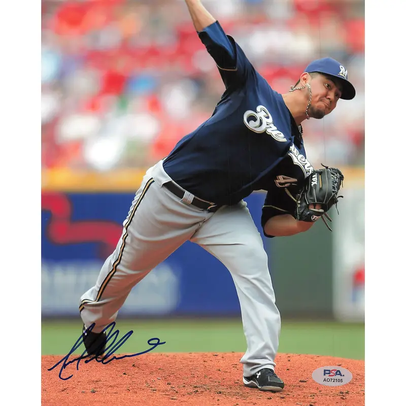 Yovani Gallardo signed 8x10 photo PSA/DNA Milwaukee Brewers Autographed