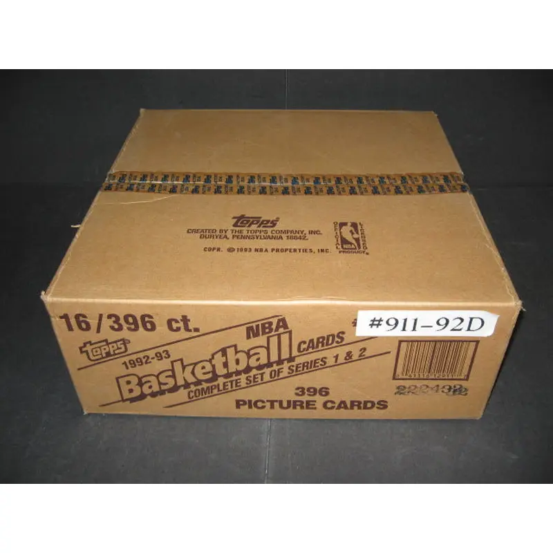1992/93 Topps Basketball Factory Set Case (16 Sets)