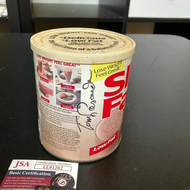 Tommy Lasorda Signed Vintage Slim Fast Can With JSA COA