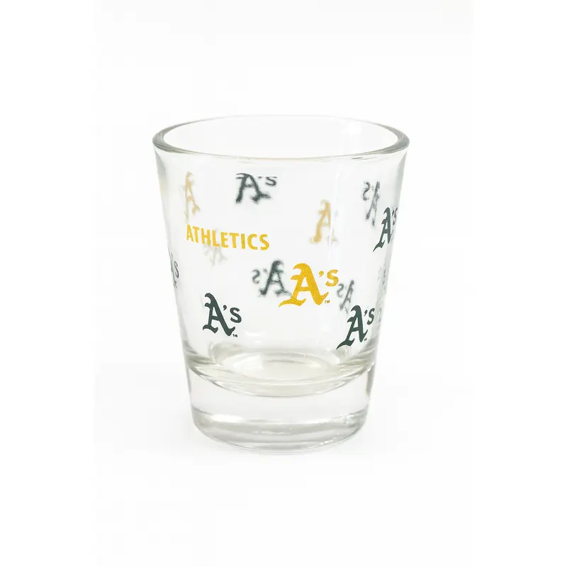 A'S 2 OZ REPEAT SHOT GLASS