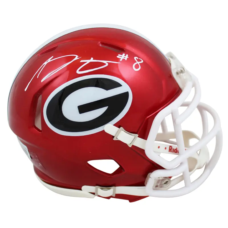 Georgia A.J. Green Authentic Signed Flash Speed Mini Helmet BAS Witnessed