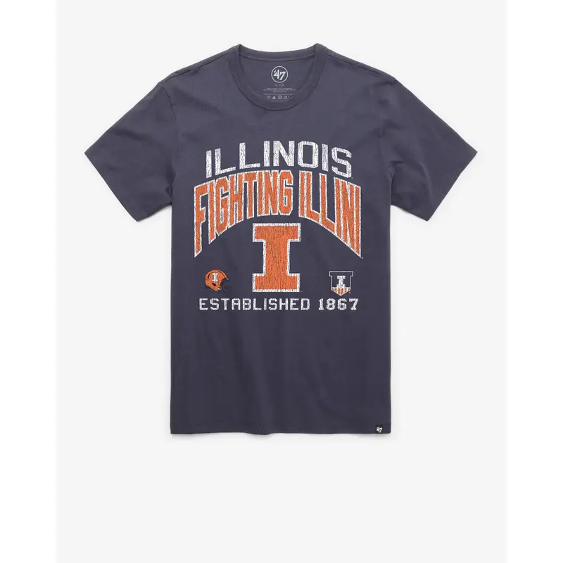 ILLINOIS FIGHTING ILLINI TURNED UP '47 FRANKLIN TEE