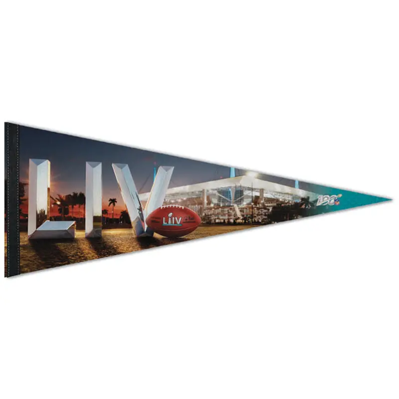 Super Bowl LIV (Miami, FL 2-2-2020) Official Premium Felt Event Pennant - Wincraft