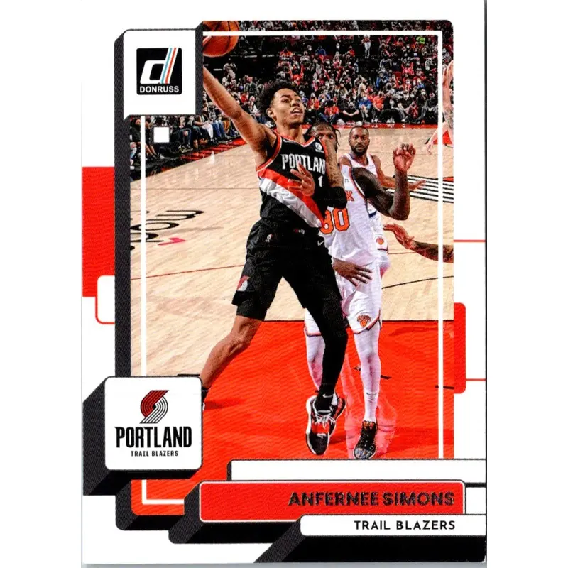 2022 Donruss Holo Laser Red/Gold Anfernee Simons #107