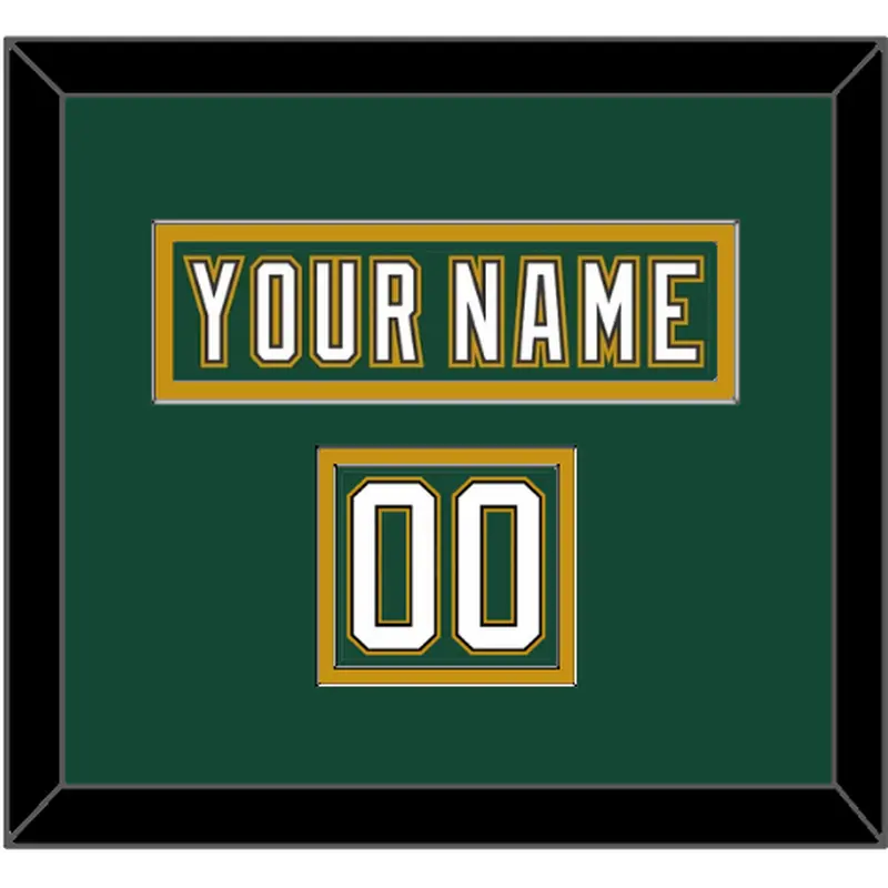 Dallas Nameplate & Number (Shoulder) - Alternate Green (1997-1999) - Double Mat 4