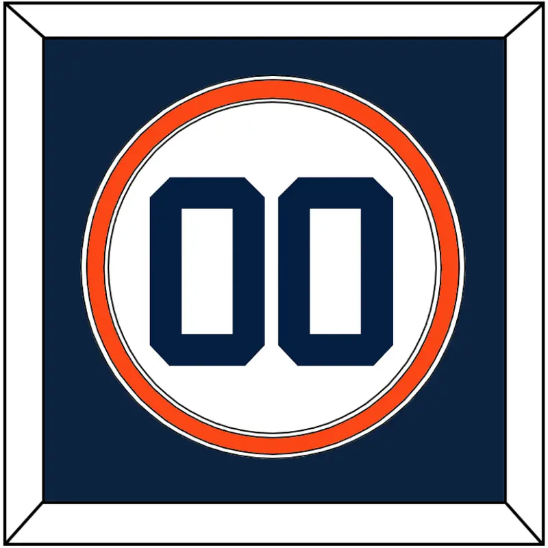 Detroit Number - Home White (1972-2017) - Double Mat 3