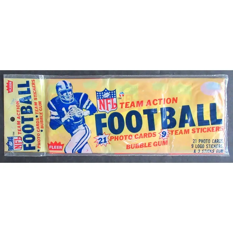 1983 Fleer Football Unopened Wax Pack Rack Pack