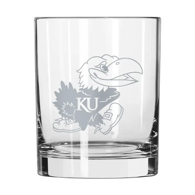 Kansas 14oz Gun Metal Rocks Glass