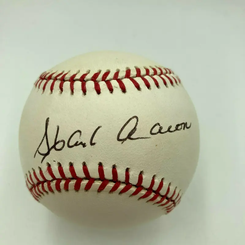 Mint Hank Aaron Signed Official National League Baseball PSA DNA COA
