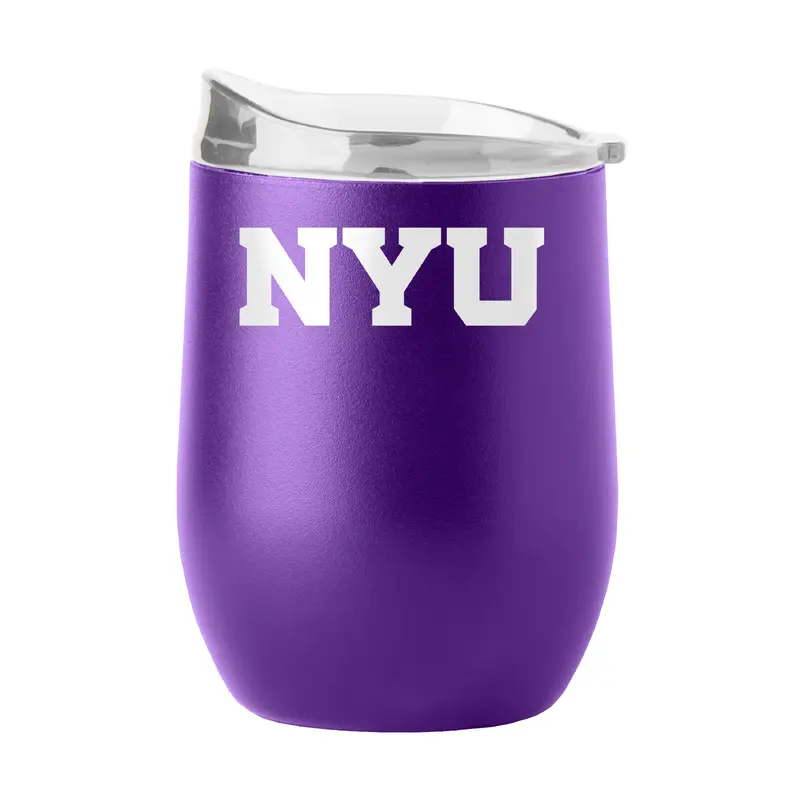 NYU 16oz Flipside Powder Coat Curved Bev