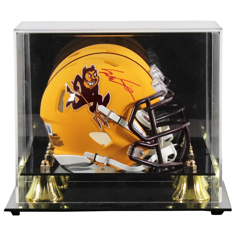 Arizona State Sam Leavitt Signed Sparky Speed Mini Helmet W/ Case BAS Witnessed
