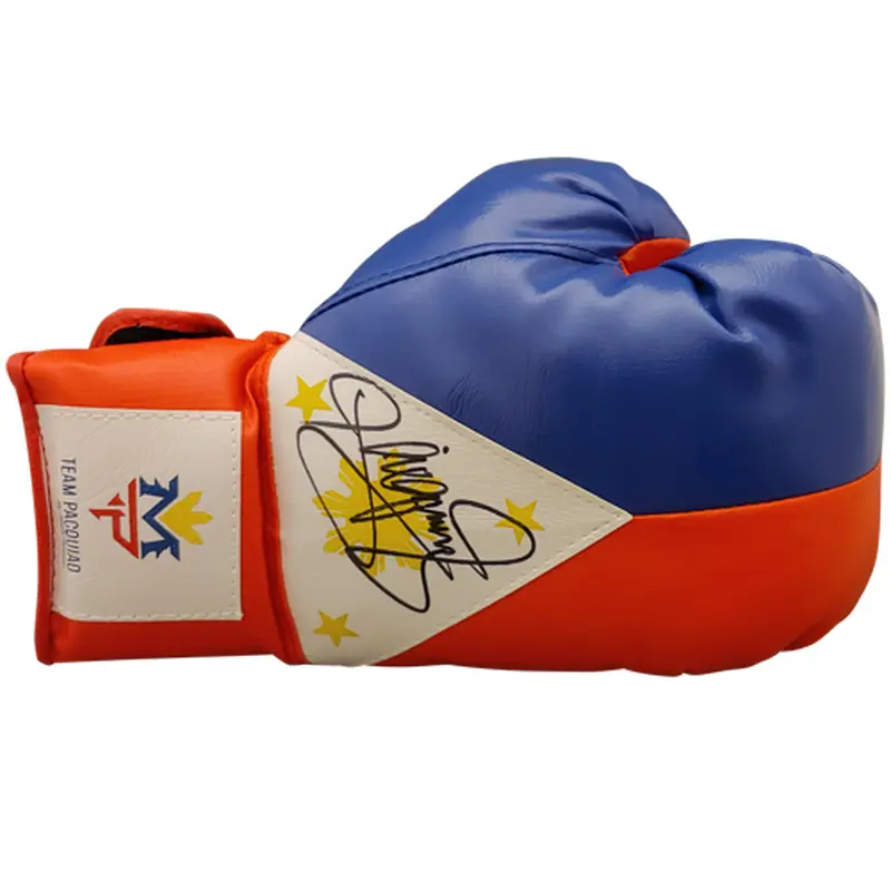 Manny Pacquiao Autographed Team Pacquiao (Phillipines Flag) Boxing Glove - PSADNA