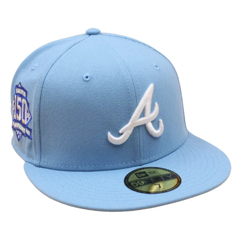New Era - 59FIFTY Fitted - Atlanta Braves Cooperstown -  150th Anniversary - Sku Blue/Blue UV
