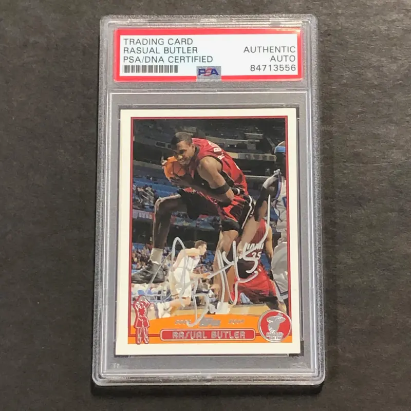 2003-04 Topps #102 Rasual Butler Signed Card PSA Slabbed