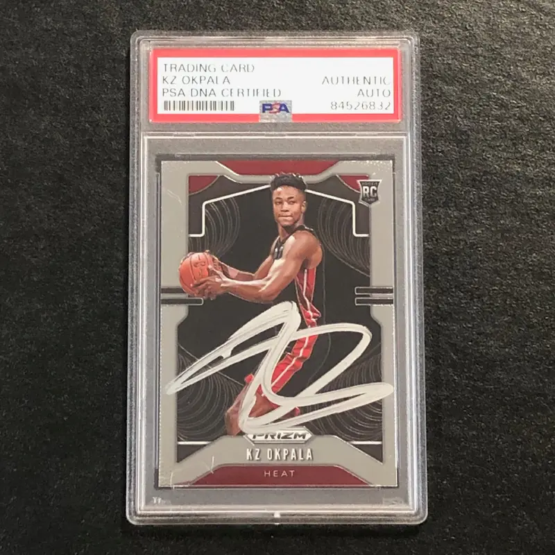 2019-20 Panini Prizm #275 KZ Okpala Signed Card AUTO PSA Slabbed Heat RC