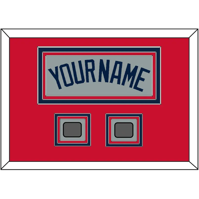 Boston Name & Two World Series Champions Patches - Road Gray (2009-2013) - Triple Mat 2