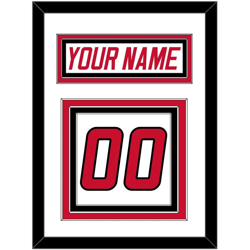 Carolina Nameplate & Number (Back) - Home White (1997-2000) - Triple Mat 1