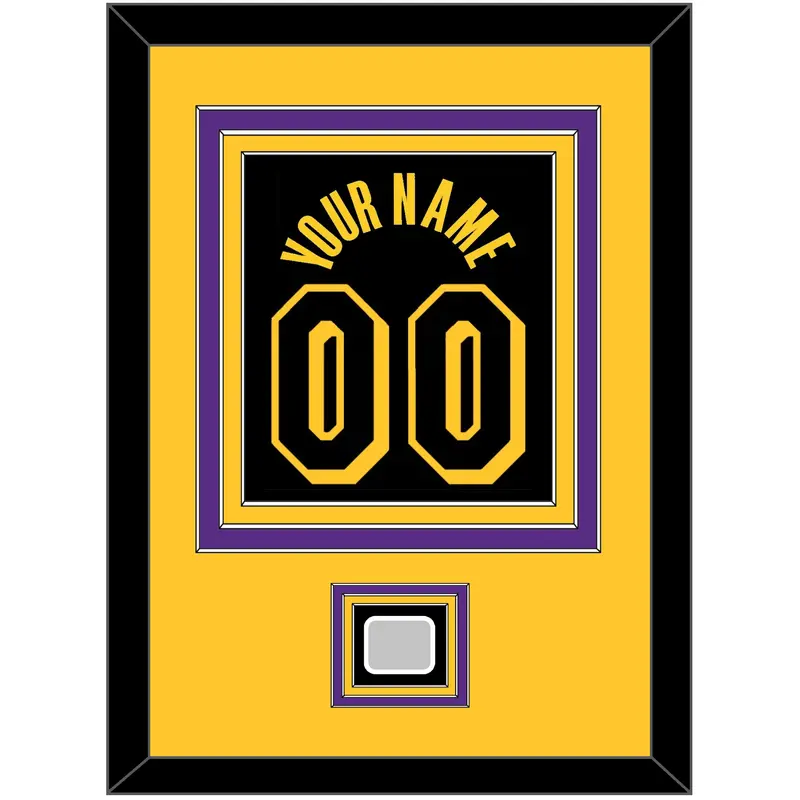 Los Angeles Name & Number With Finals Patch - Black Mamba (2017-2018, 2020) - Triple Mat 4