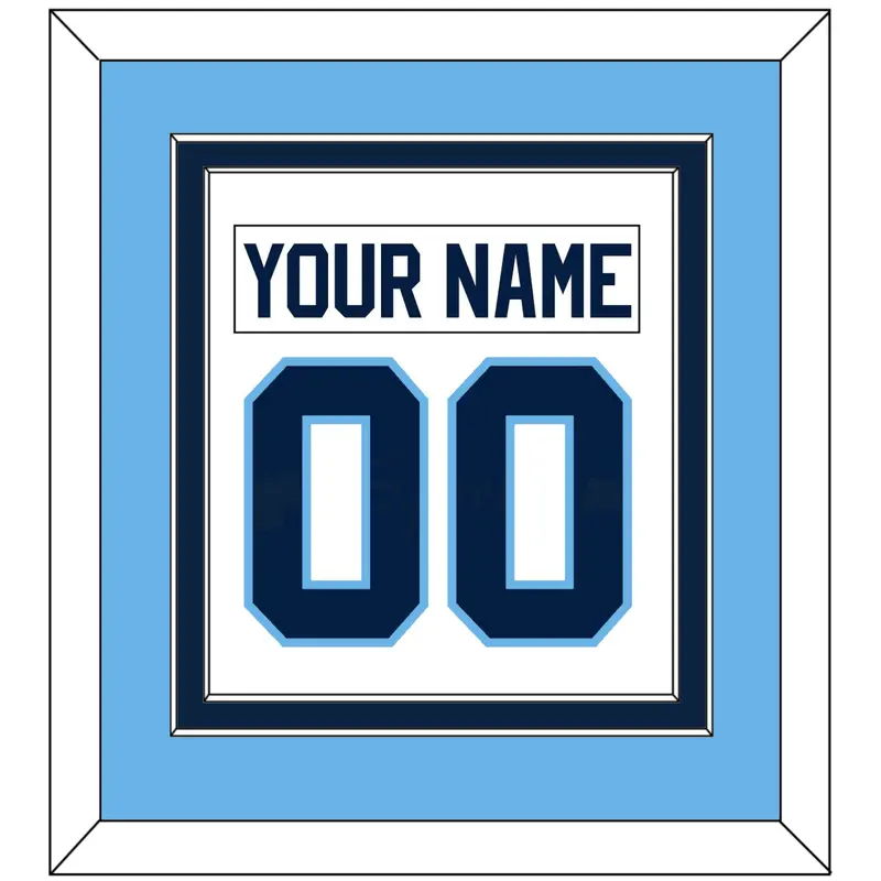 Maine Nameplate & Number (Back) Combined - Home White (1993-1994) - Double Mat 4