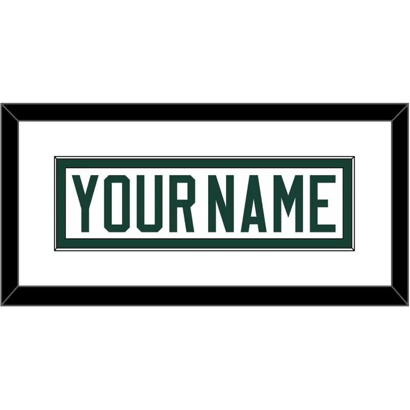Michigan State Hockey Nameplate - Home White (2006-2007) - Single Mat 1