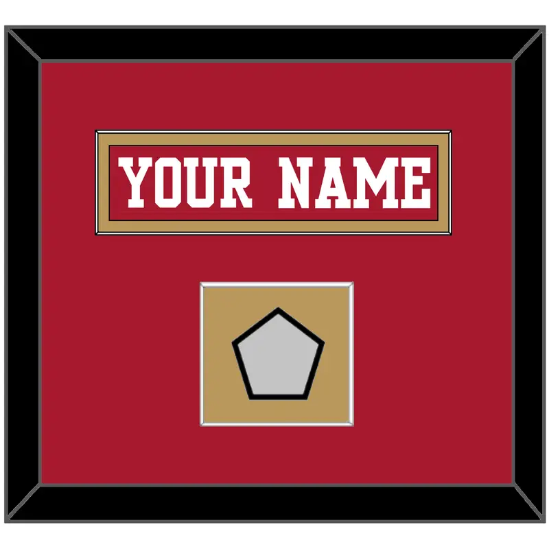 San Francisco Nameplate & Super Bowl Patch - Home Red - Single Mat 2