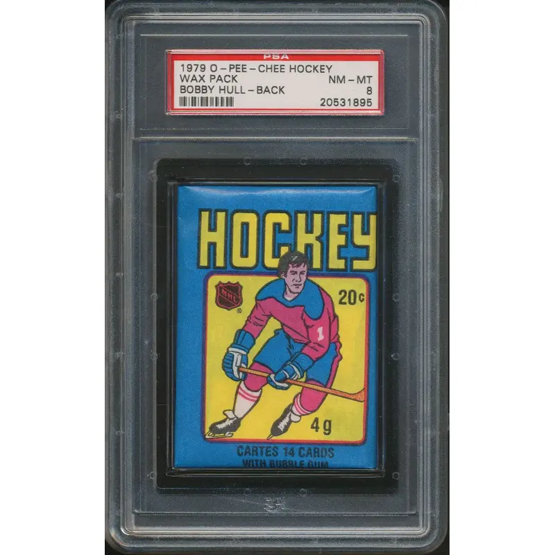 1979/80 OPC O-Pee-Chee Hockey Unopened Wax Pack PSA 8 Hull