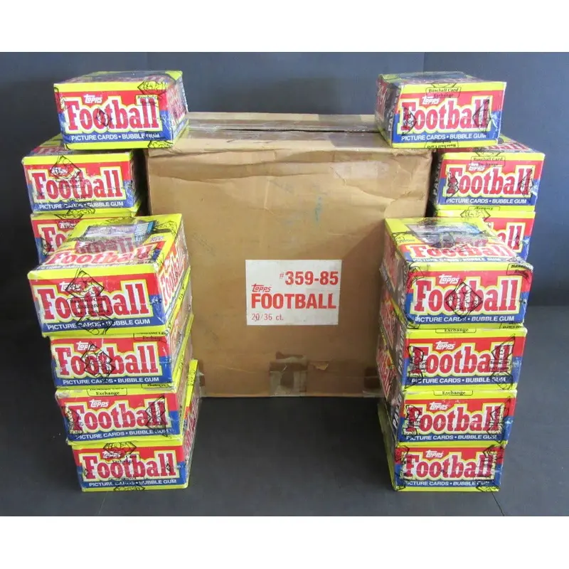 1985 Topps Football Unopened Wax Case (20 Box) (BBCE)