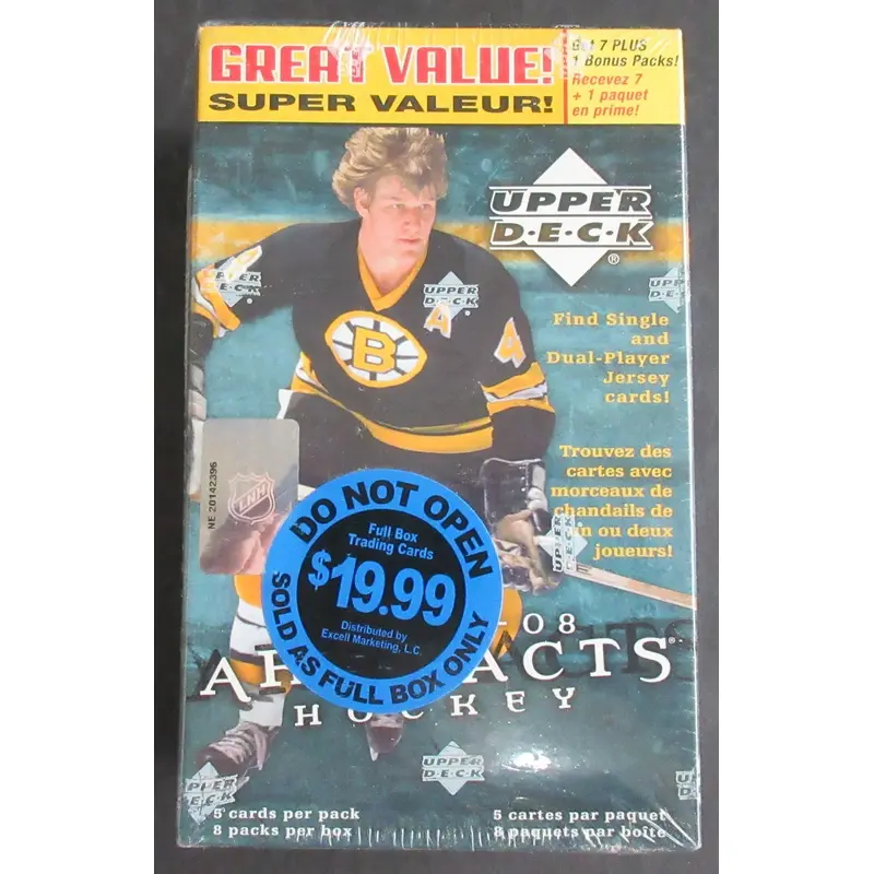 2007/08 Upper Deck Artifacts Hockey Unopened Blaster Box (8/5) (Retail) (French)