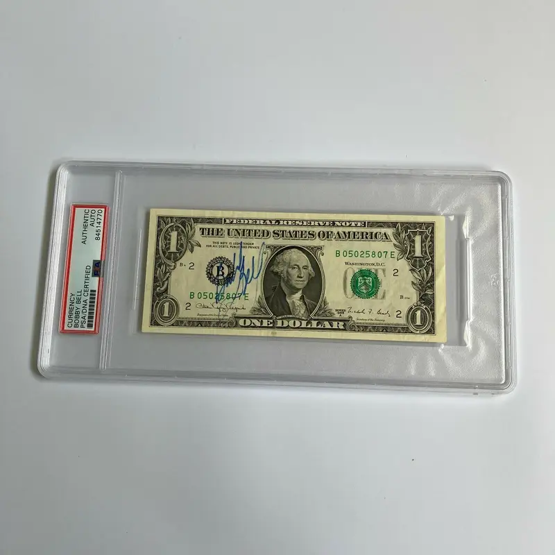 Bobby Bell Signed Autographed $1 One Dollar Bill PSA DNA COA NFL