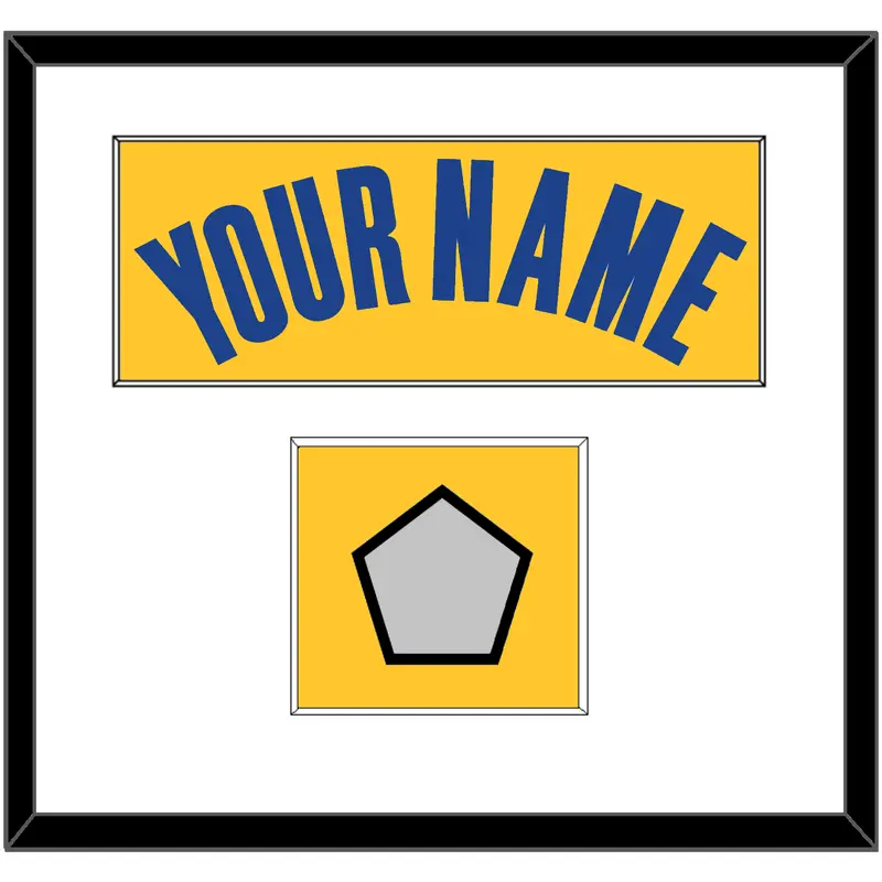 Golden State Name & Champions Patch - Yellow Statement (2019-2022) - Single Mat 1