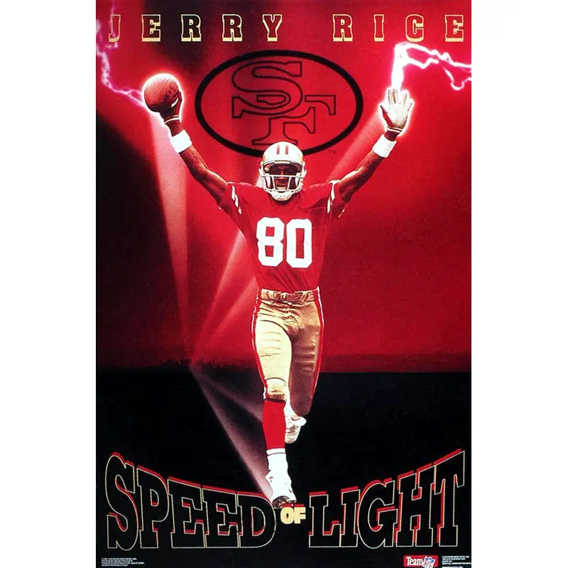 Jerry Rice "Speed of Light" San Francisco 49ers Poster - Costacos 1991