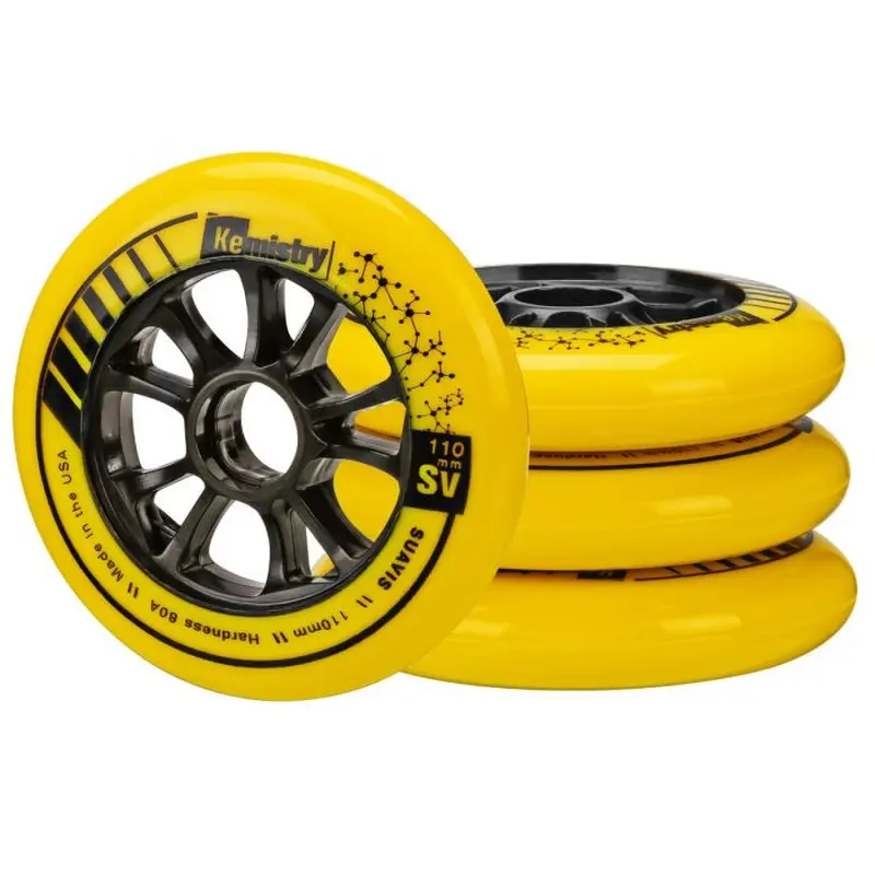 New RD Kemistry Suavis 125mm/80A Inline Skate Wheels Set of 4